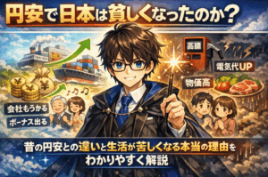 円安で日本は貧しくなったのか?昔の円安との違いと生活が苦しくなる本当の理由をわかりやすく解説