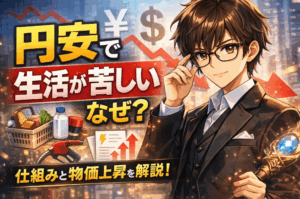 円安で生活が苦しいのはなぜ？仕組みと物価上昇の関係をわかりやすく解説