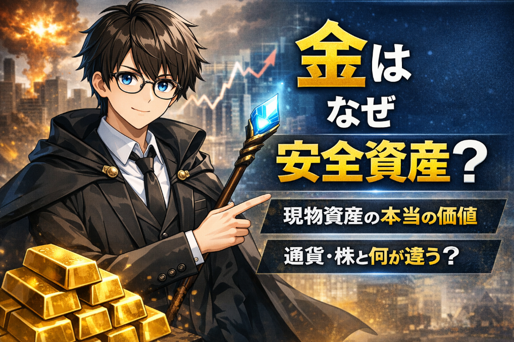 金はなぜ安全資産と言われるのか?現物資産の本当の価値と「上がらなくても持つ理由」をわかりやすく解説