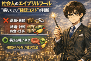 エイプリルフールに社会人が言う嘘のセーフとアウト｜仕事・信用・人間関係で失敗しない線引き