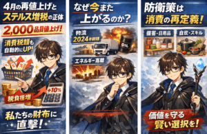 4月の再値上げはなぜ起きる?「ステルス増税」の正体と家計防衛策をわかりやすく解説