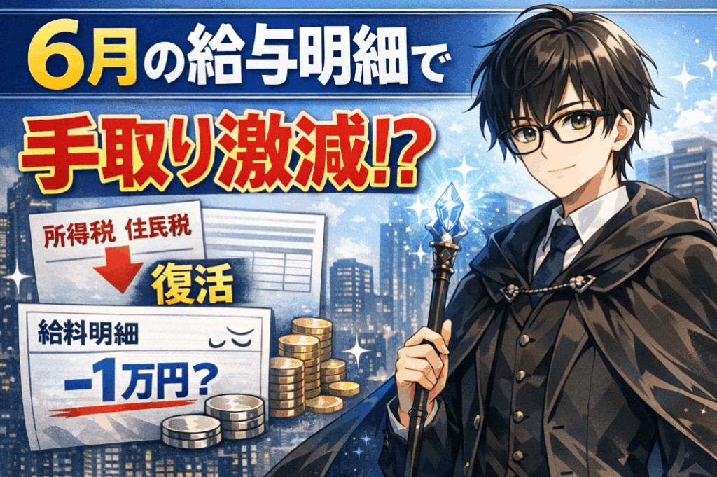 給与明細で手取りが減る理由とは?住民税・社会保険料・定額減税の仕組みをわかりやすく解説