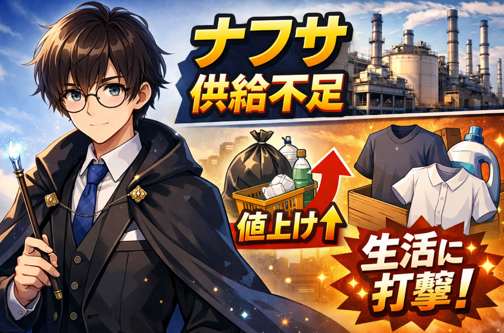 ナフサ不足で何が値上がりする?生活への影響と日用品・衣類・容器の変化をわかりやすく解説
