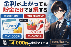 貯金は安全ではない？インフレで資産が減る仕組みと購買力を守る考え方をわかりやすく解説