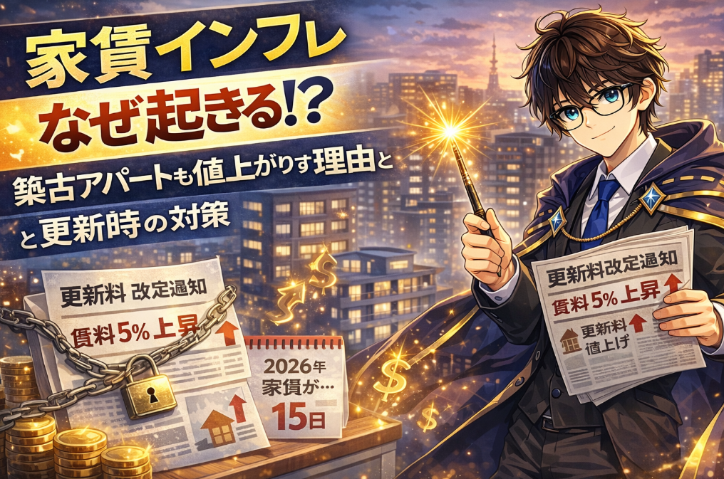 家賃が上がる理由とは?築古アパートまで値上げされる仕組みと更新時に損しない対策をわかりやすく解説