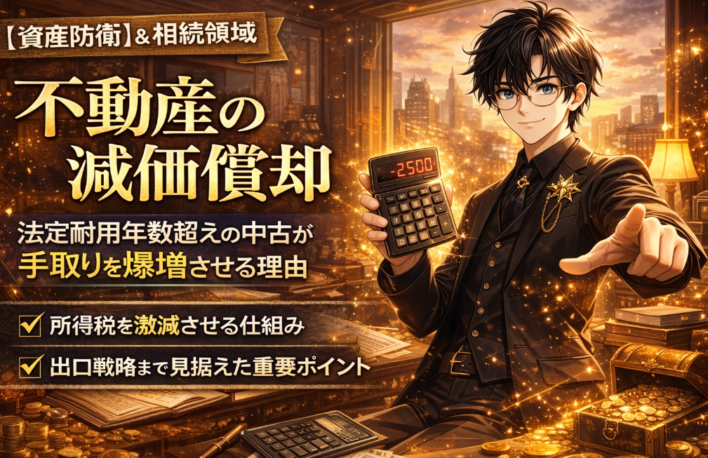 不動産の減価償却で節税する仕組みとは？中古物件で手取りが増える理由と出口戦略まで解説