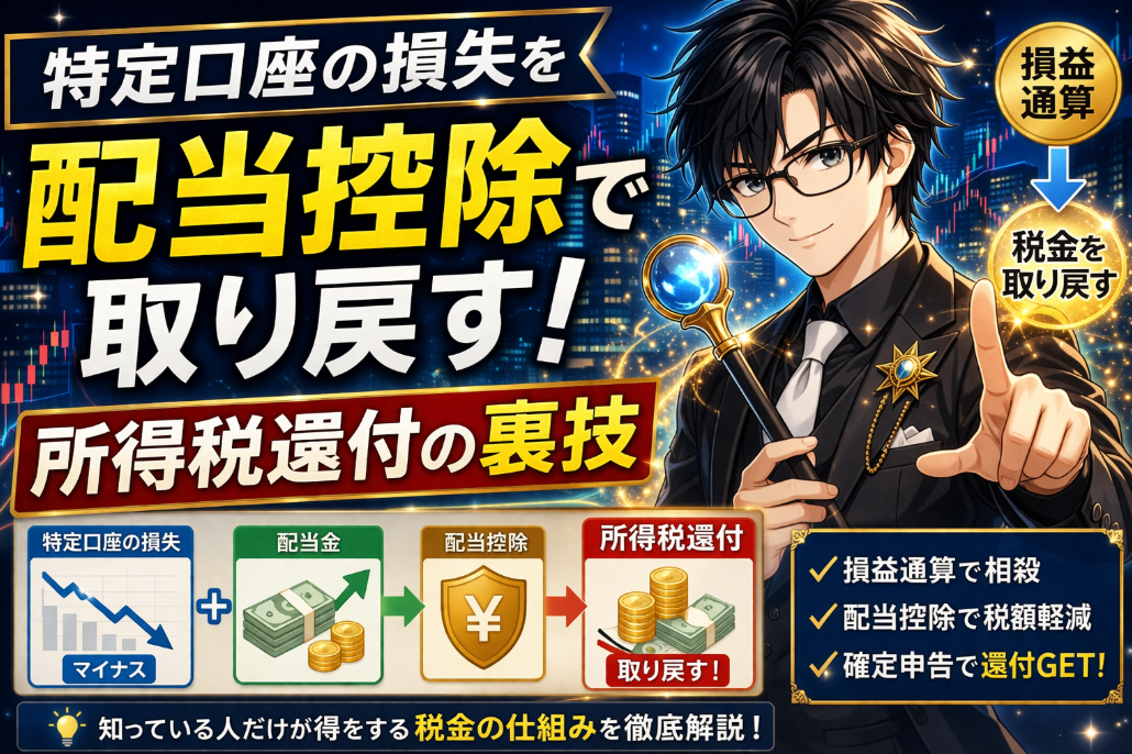 損益通算と配当控除で税金は戻る？特定口座の損失を還付につなげる方法をわかりやすく解説