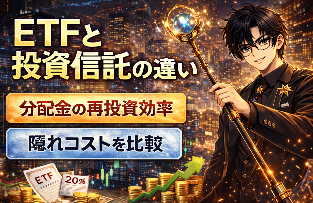 ETFと投資信託の違いは何？分配金再投資と隠れコストまでわかりやすく解説