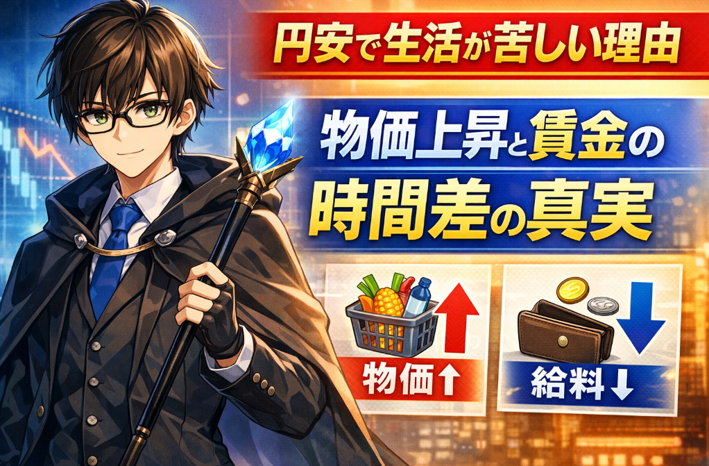 円安で生活が苦しい理由とは？物価と賃金の時間差をわかりやすく解説