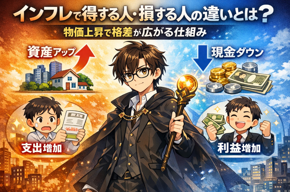 インフレで得する人・損する人の違いとは？物価上昇で格差が広がる仕組みをわかりやすく解説