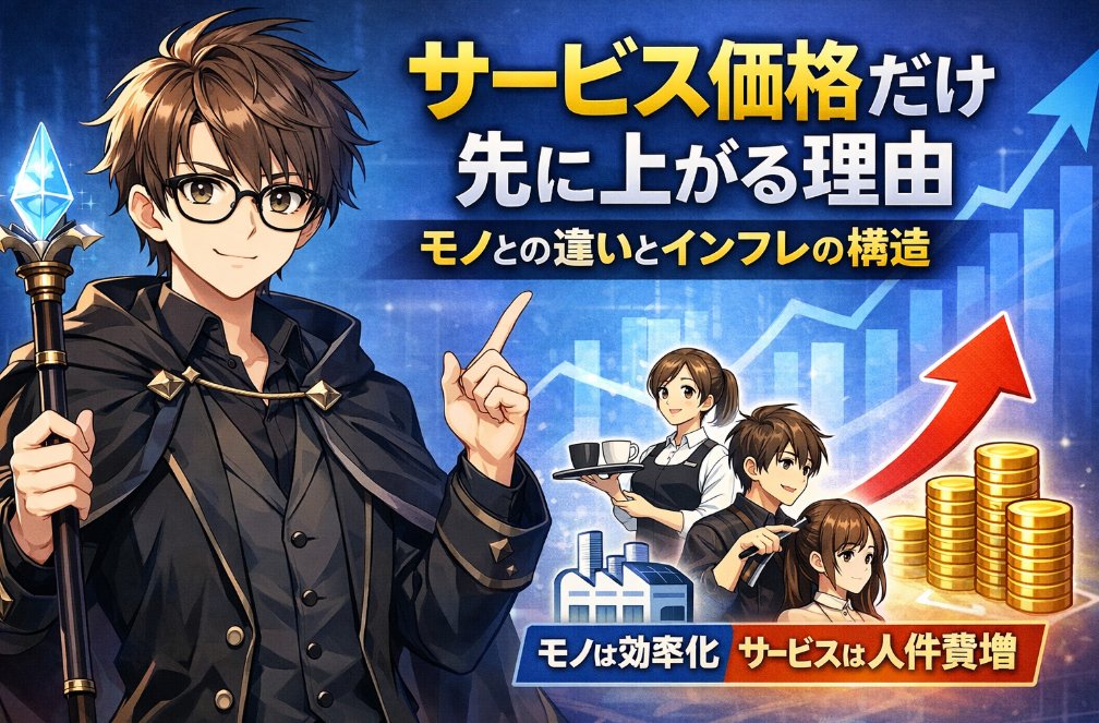 サービス価格だけ先に上がる理由｜モノとの違いとインフレの構造をわかりやすく解説