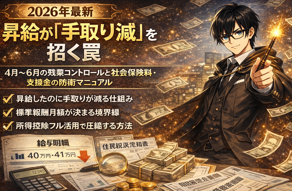 手取りが減る理由とは？社会保険料・標準報酬月額・支援金の仕組みと防衛策をわかりやすく解説